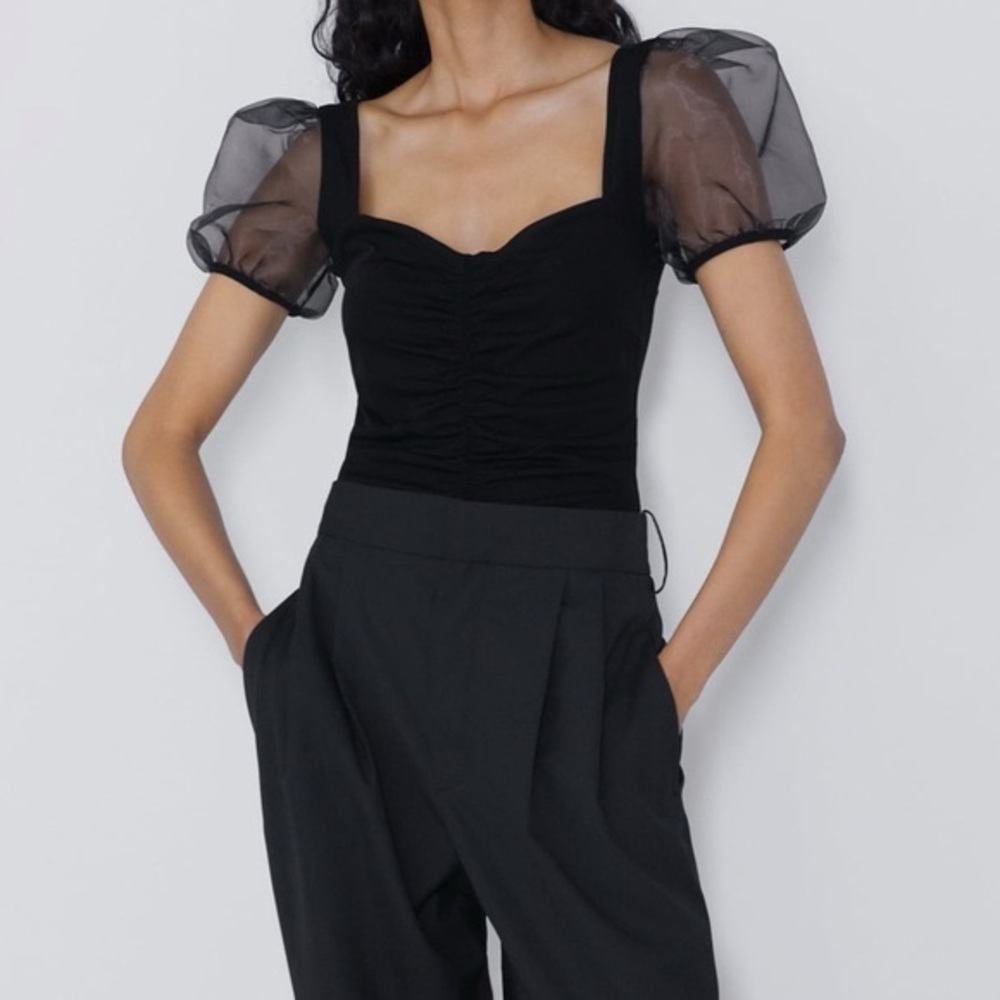 Zara Puffy Sleeve Bodysuit